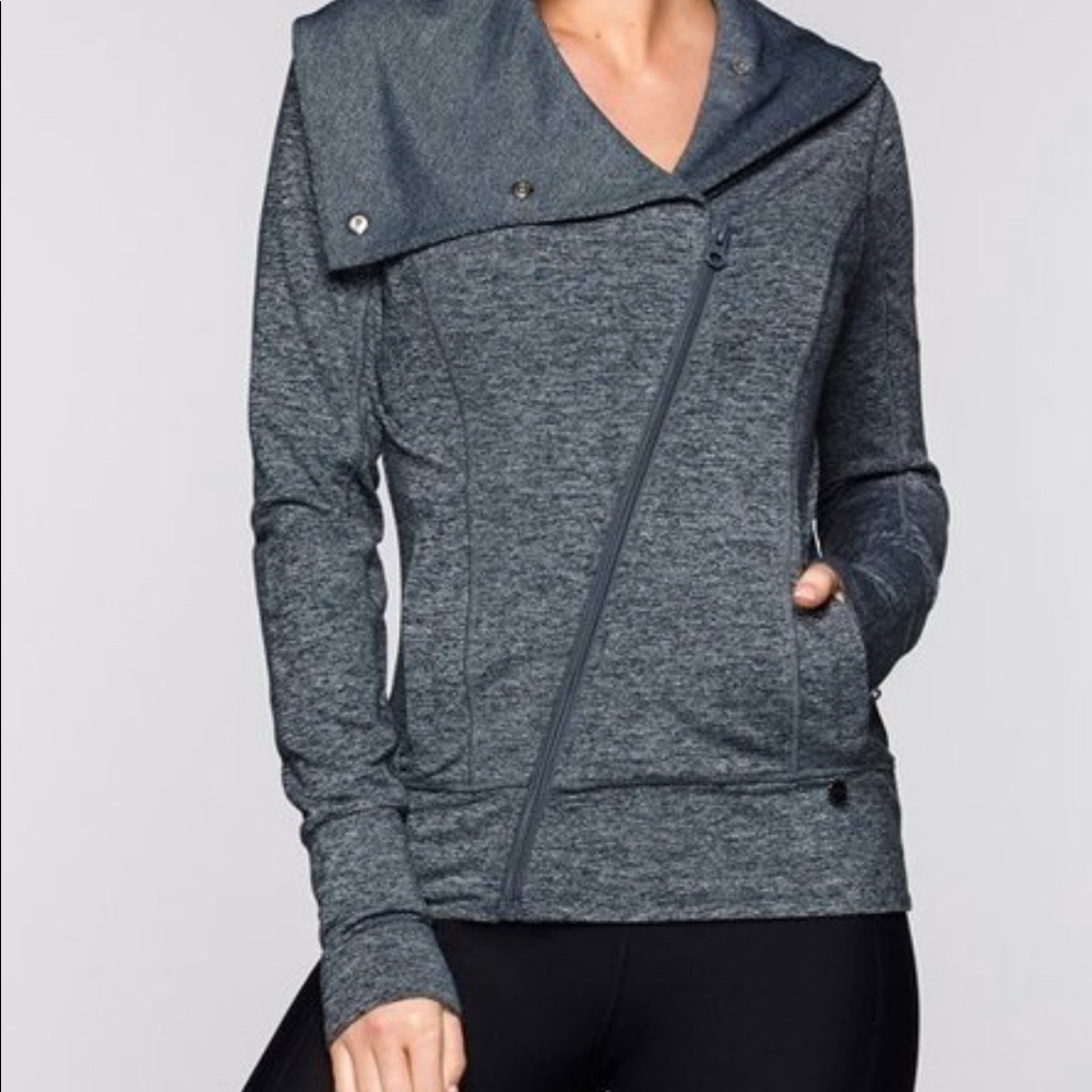 Lorna Jane Marl Christie Excell Zip Through Jacket Size Small